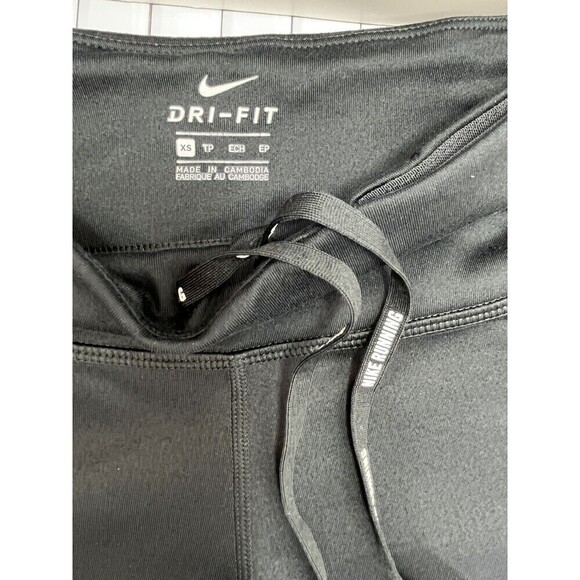 Set of 2 Nike Running Cropped Legging Womens XS Nylon Stretch Black - Picture 13 of 16